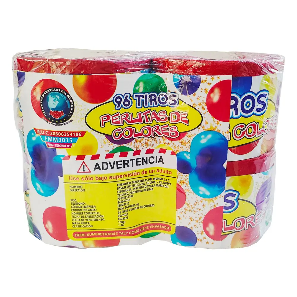 96 TIROS PERLITAS DE COLORES